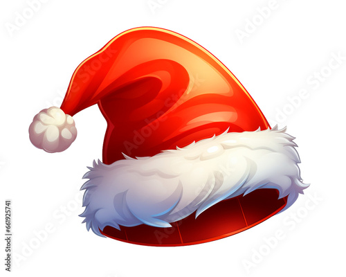 Santa Claus hat isolated on white
