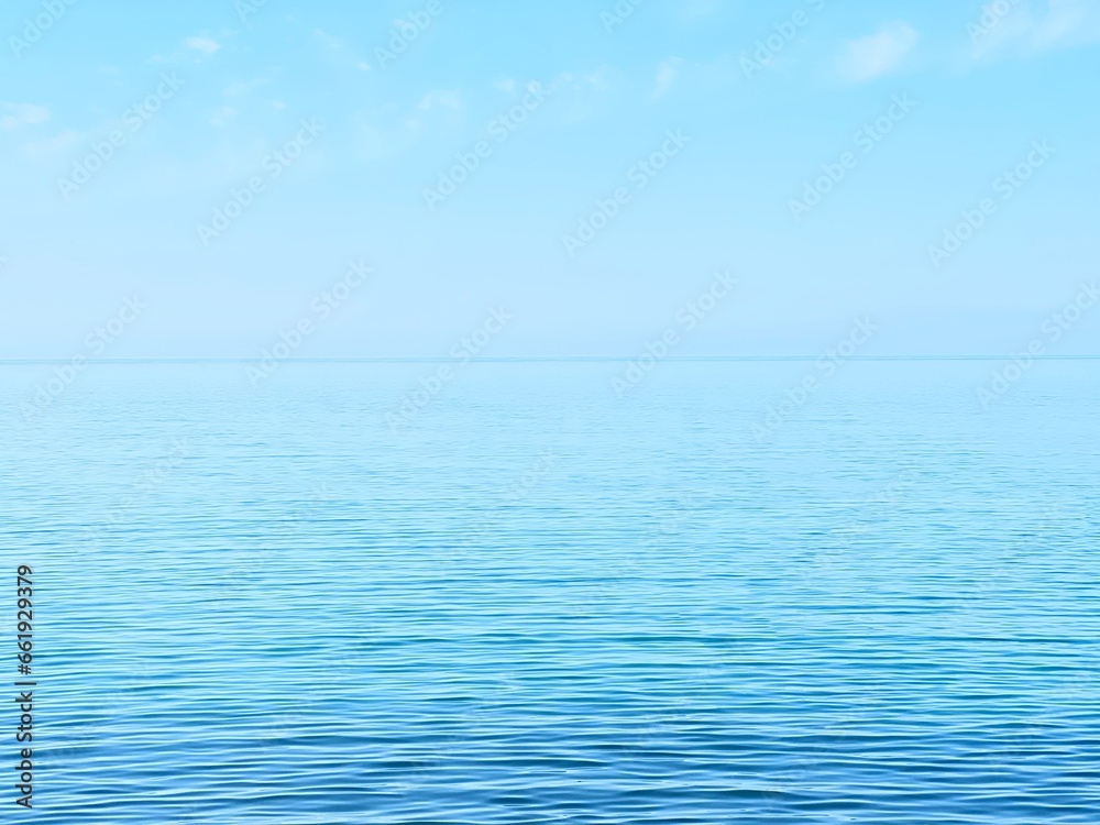 Blue sea and clear sky. Blue sea and clear sky.