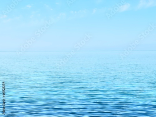 Blue sea and clear sky.