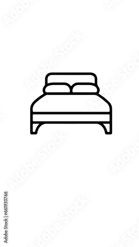 cama silueta icono 