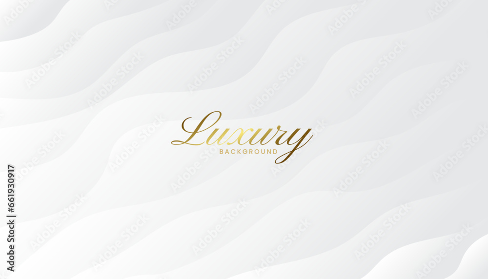 Abstract luxury white wave background. Vector illustration. Minimalist style concept.