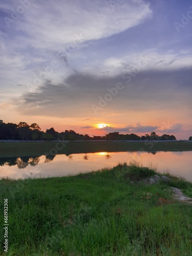 The sun is about to set in Thailand.