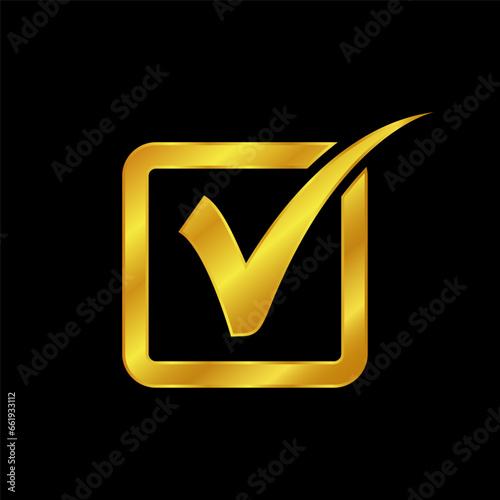 gold colored checkmark icon