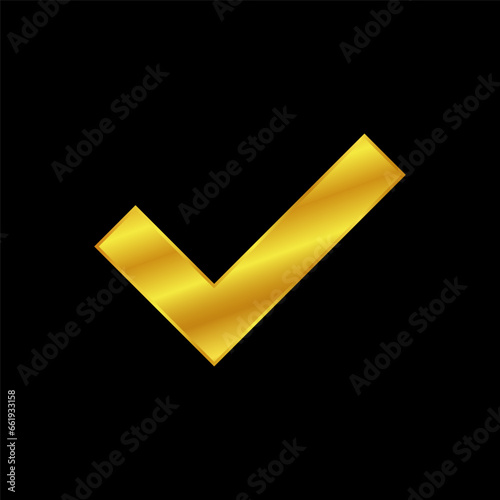 gold colored checkmark icon