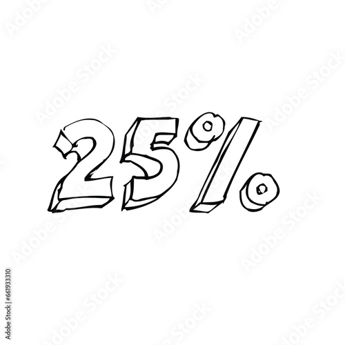 Wallpaper Mural Transparent vector of a number percentage. Isolated percentage doodle. Torontodigital.ca