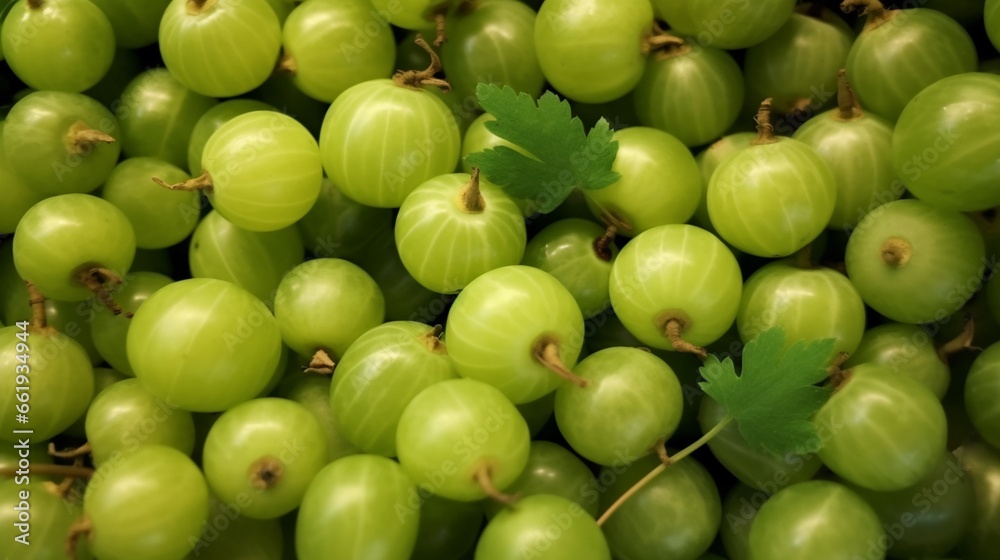 background of gooseberry berries gathered together.Generative AI background of gooseberry berries gathered together.Generative AI