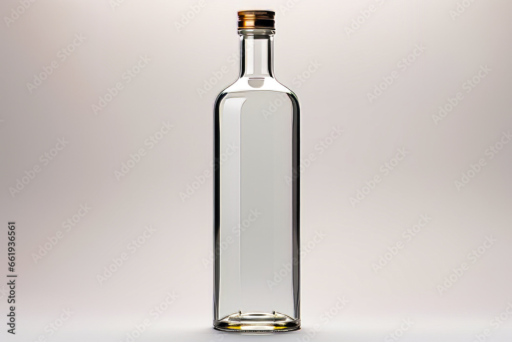 Bottle of liquor with cork top on white background. Bottle of liquor with cork top on white background.