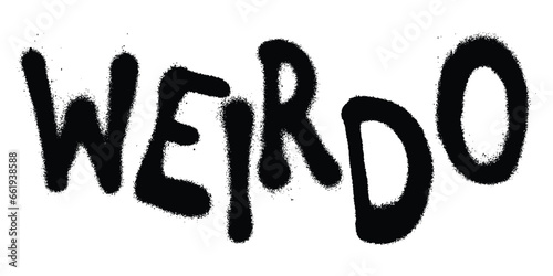 Isolated vector art of the word weirdo. transparent Print design for t shirts and merchandise.
