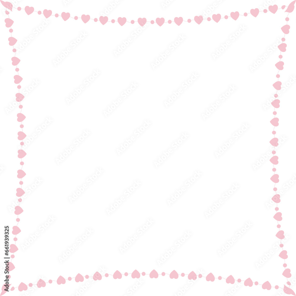 Heart Frame cute pink pastel decoration love pattern classic romantic horizontal vintage frames flower floral border art Elements design border decoration element decor