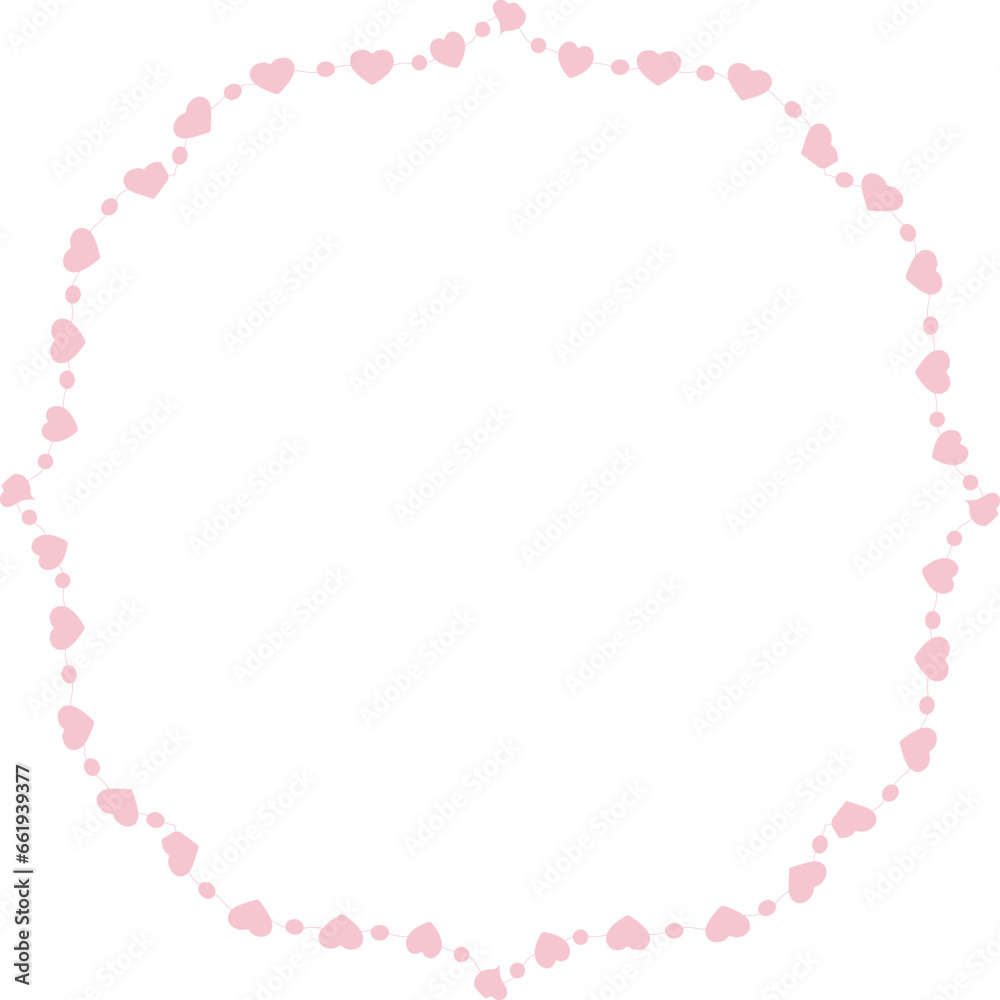 Heart Frame cute pink pastel decoration love pattern classic romantic horizontal vintage frames flower floral border art Elements design border decoration element decor