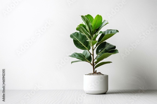 An image of a potted houseplant against a white background. Generative AI