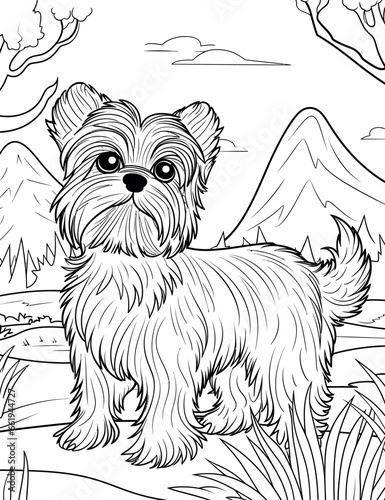 Affenpinscher dog coloring page