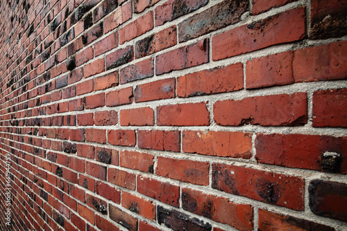 Red face brick wall