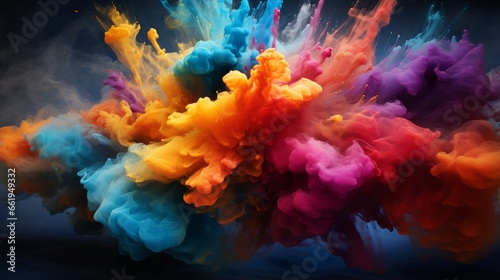 Captivating collision of pigments results in an explosion of vibrancy.