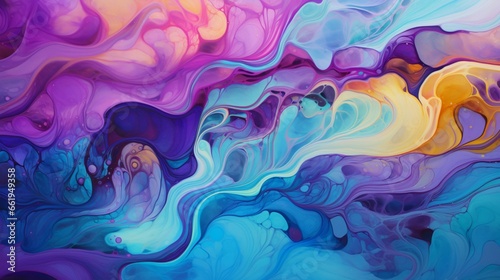 Captivating ripples of vivid pigments create an abstract masterpiece.