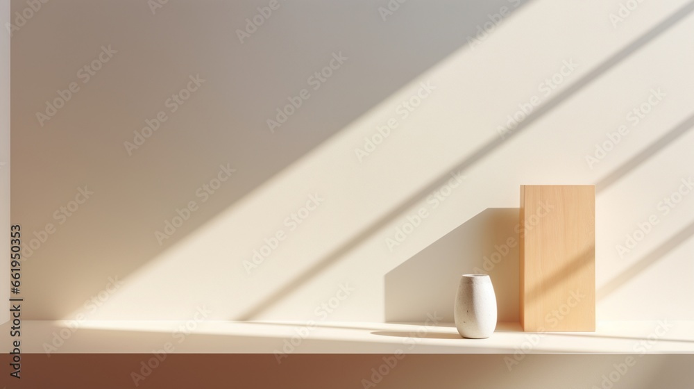 Fototapeta premium Craft a minimalist abstract background with a subtle interplay of light and shadow.