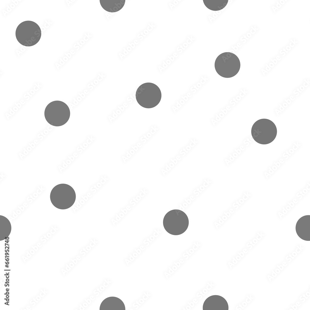 Polka Dot Seamless Pattern. Circles Ornament Digital Paper. Dots Background. Polka Dot in Black and White.
