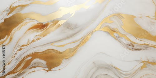 white marble background with gold swirl pattern. generative AI