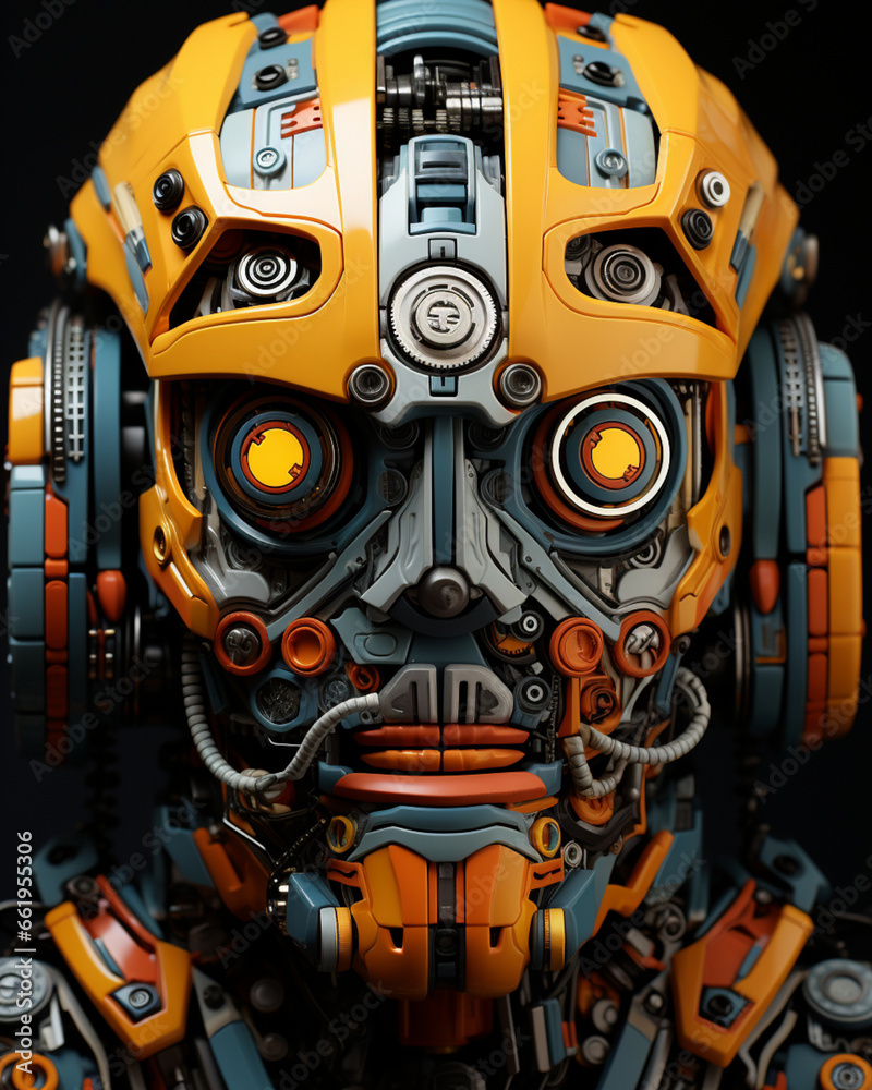 Fototapeta premium AI and Robot friend.