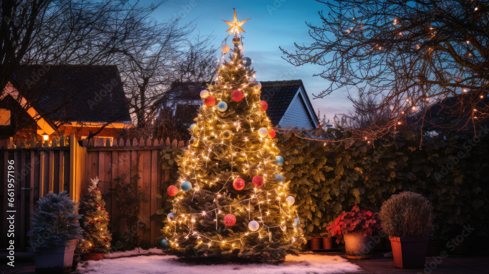 Christmas tree Decoration Generative Ai