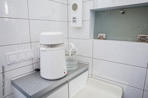 Water distiller in a dental clinic