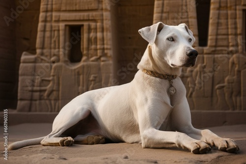 Egyptian dog. Generative AI