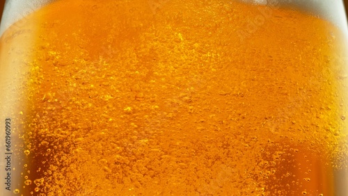 Detail of Pouring Beer Into Glass, Close-up.