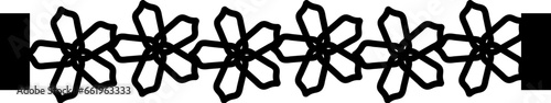 Elegant Flower Leather Bracelet Template. Elegant floral bracelet design. Bracelet design with intricate flower motifs