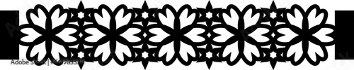 Elegant Flower Leather Bracelet Template. Elegant floral bracelet design. Bracelet design with intricate flower motifs