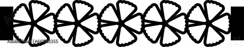 Elegant Flower Leather Bracelet Template. Elegant floral bracelet design. Bracelet design with intricate flower motifs