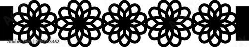 Elegant Flower Leather Bracelet Template. Elegant floral bracelet design. Bracelet design with intricate flower motifs