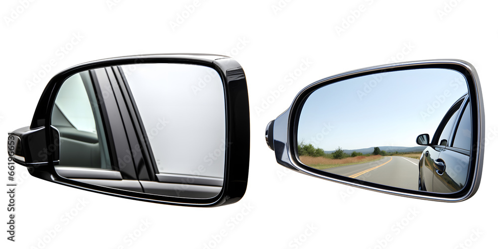 set of side clean mirrors of cars 