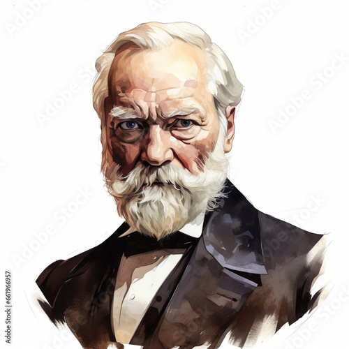 Imaginary portrait of Victor Hugo, ia generated