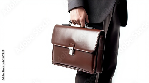 Homme d'affaire, focus sur attaché case, valise, cartable, porte-documents 