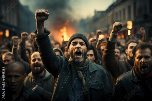 crowd of angry sad people ,protest © Наталья Добровольска
