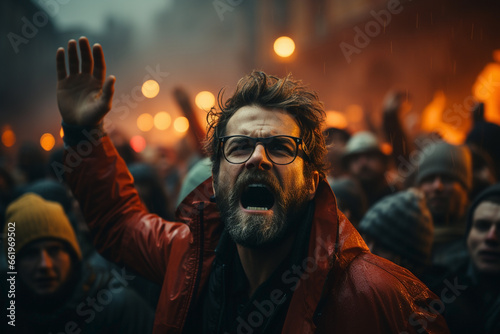 crowd of angry sad people ,protest