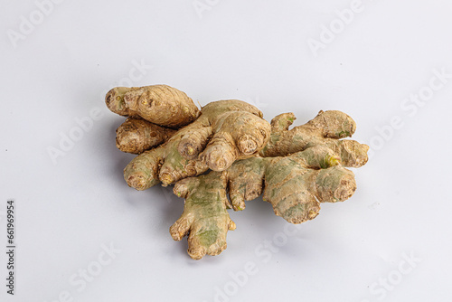 Raw ginger root fot cooking photo