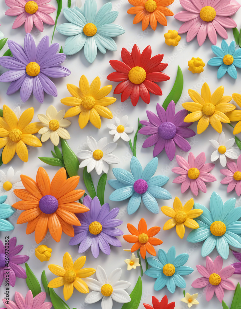 background with patterns and texture of spring flowers