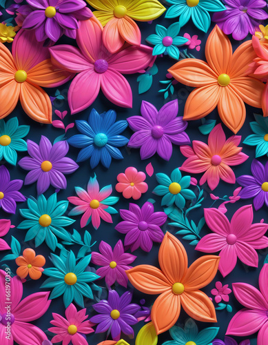 background with patterns and texture of spring flowers