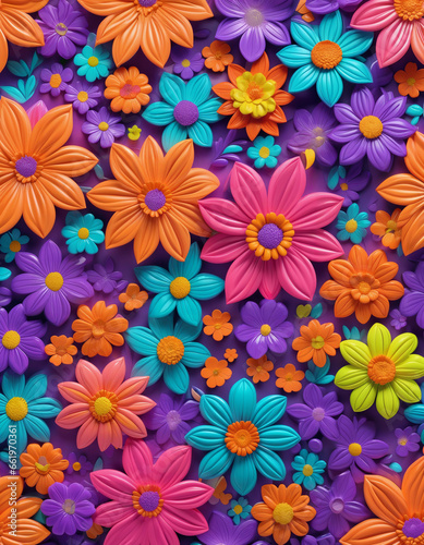 background with patterns and texture of spring flowers