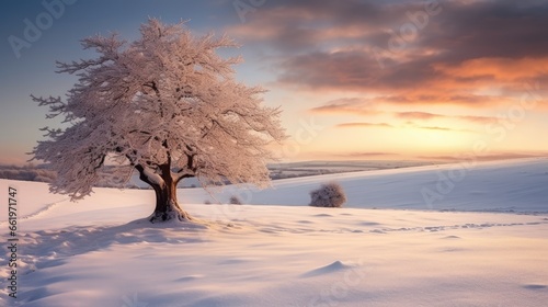 winter landscape with tree © Настя Олейничук