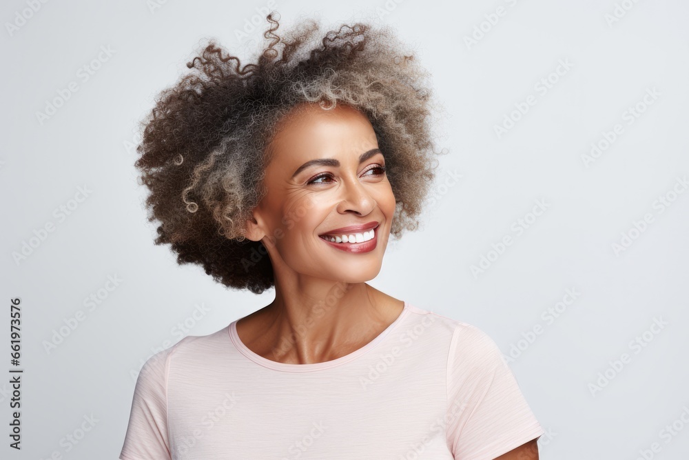 A cheerful and happy African American woman, exuding confidence and charm in her portrait, with a modern and carefree lifestyle. A cheerful and happy African American woman, exuding confidence and charm in her portrait, with a modern and carefree lifestyle.