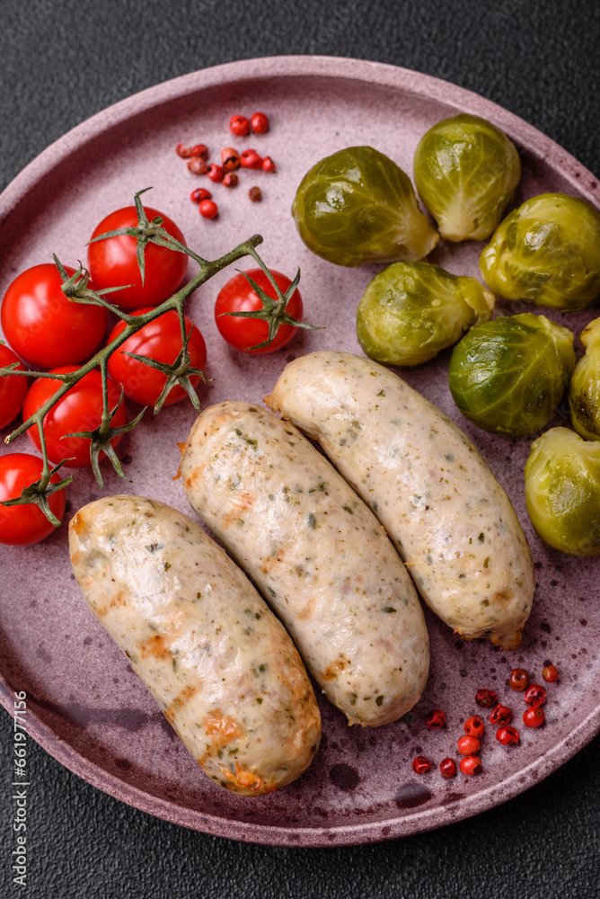 Sausages vegetable protein seitan meatless soy wheat classic taste vegetarian or vegan snack Sausages vegetable protein seitan meatless soy wheat classic taste vegetarian or vegan snack