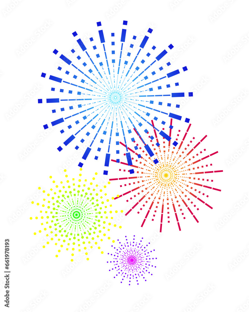 fireworks illustration. simple & modern for new year celebration vector elements fireworks illustration. simple & modern for new year celebration vector elements