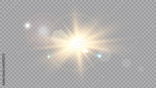 Vector transparent sunlight special lens flare light effect. Stock royalty free vector illustration. PNG 