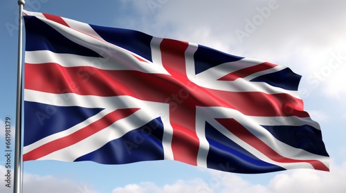 The waving flag of the United Kingdom