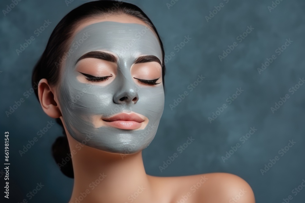 Young Woman Enjoys Relaxing Moment With Facial Mask