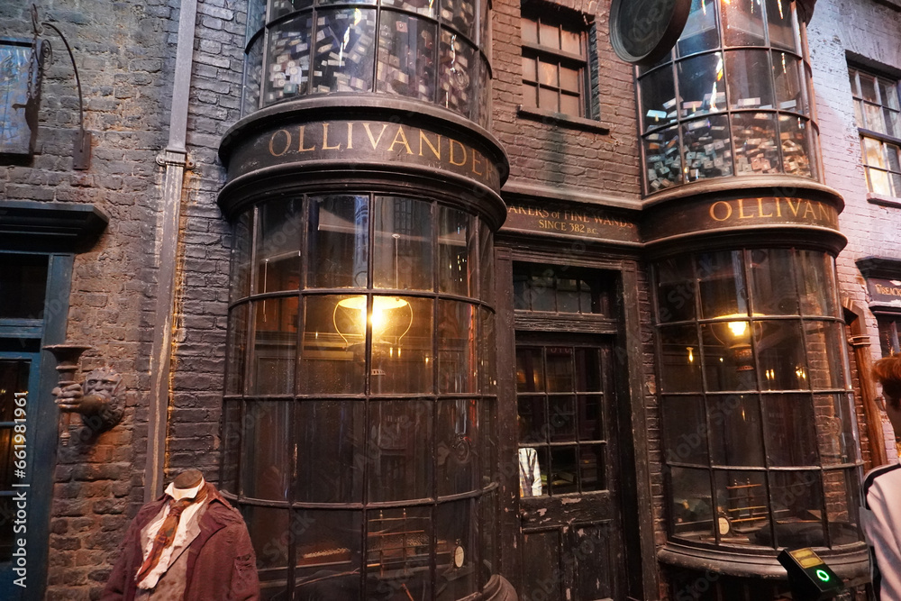 Naklejka premium London, United Kingdom, July 19, 2023 - Tour of Warner Bros Studios London featuring the sets and original footage of the Harry Potter films