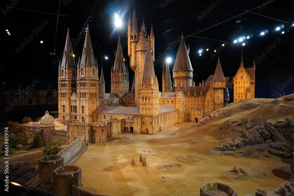 Naklejka premium London, United Kingdom, July 19, 2023 - Tour of Warner Bros Studios London featuring the sets and original footage of the Harry Potter films