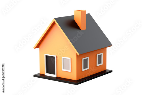 Essential Homestead 3D Rendered Icon Showcasing a Simple House